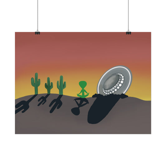 MeditAlien Rolled Print