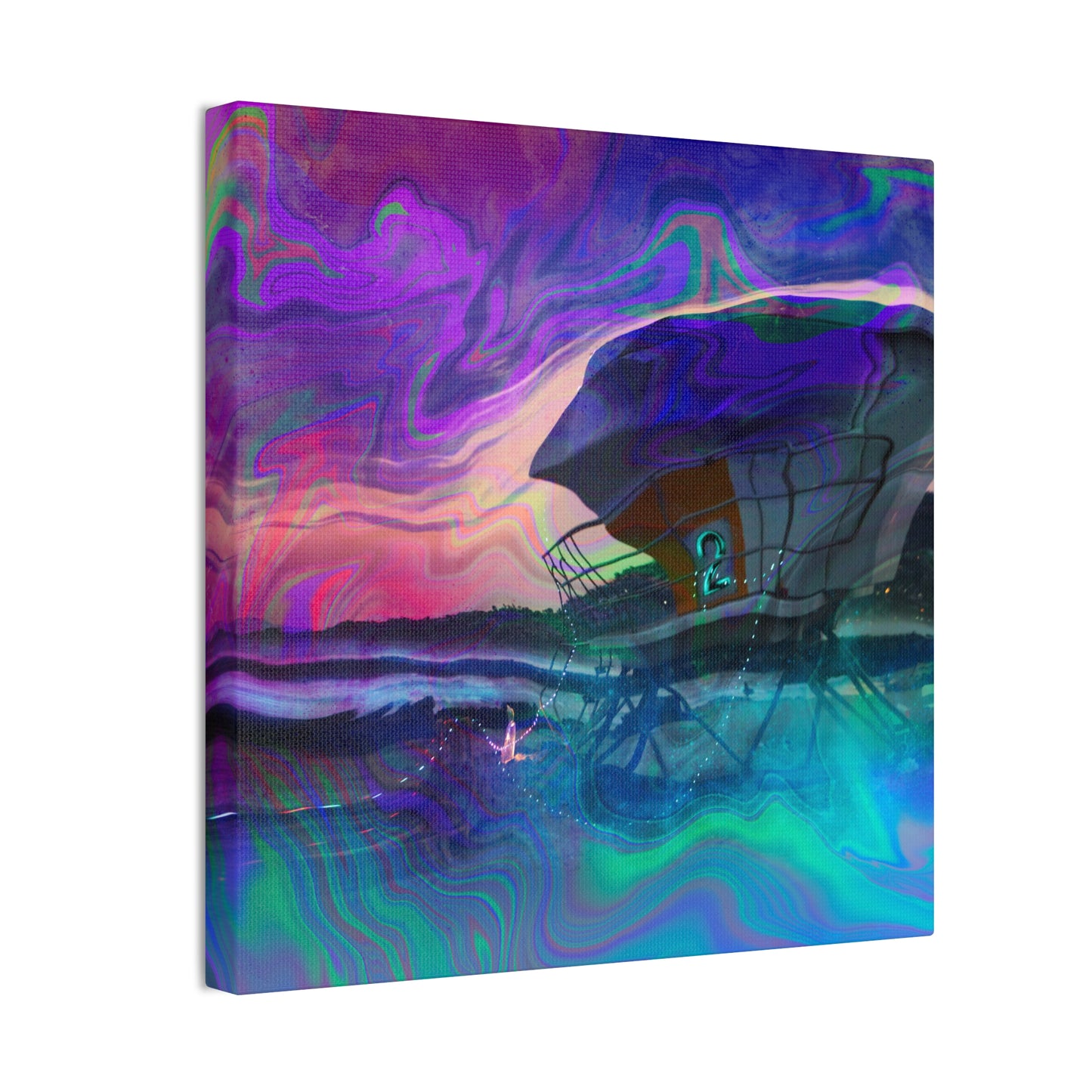 Fear and Loathing OB Canvas Print — Vibrant Abstract Seaside Wall Art