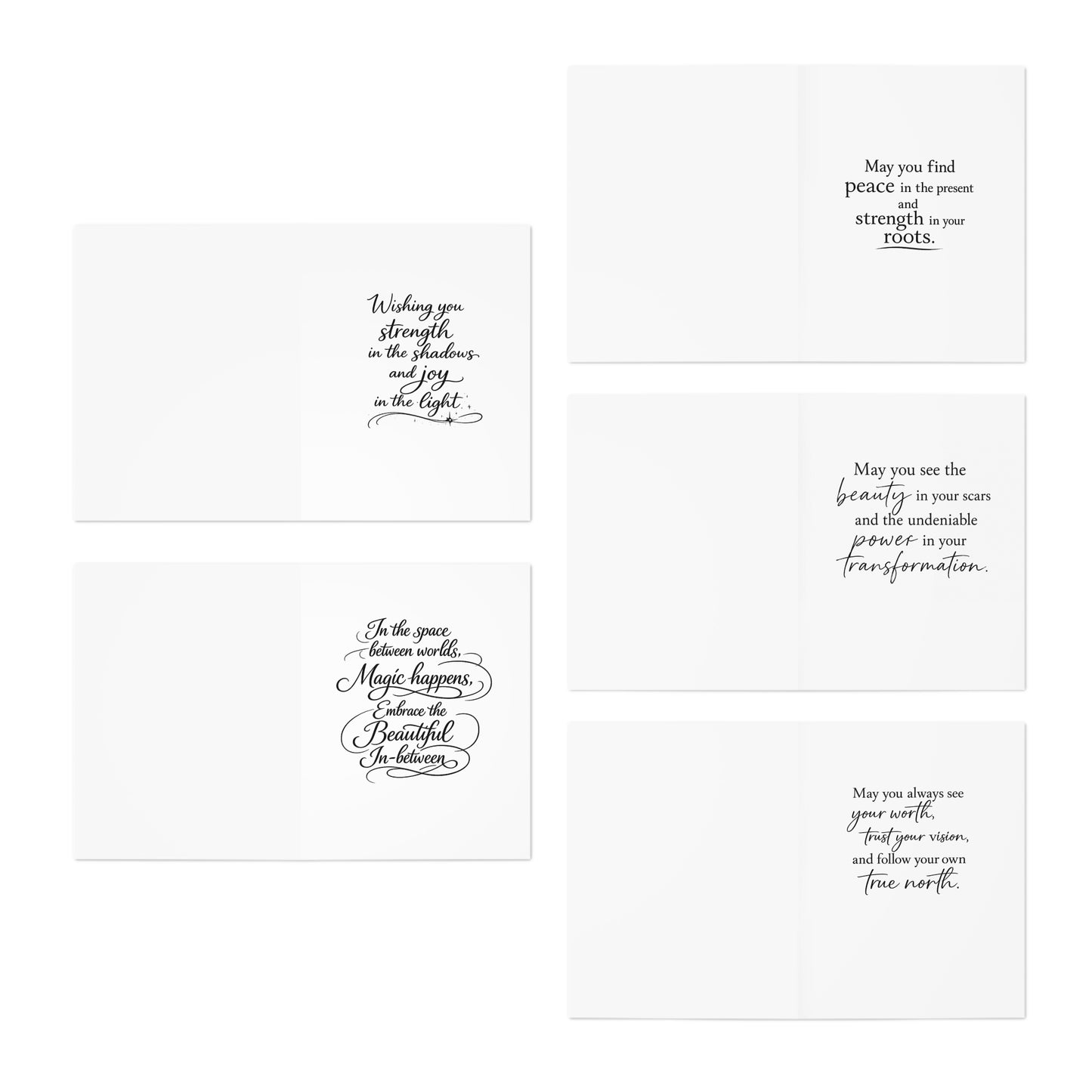 Abstract Art Greeting Cards Set - Release and Transform Collection