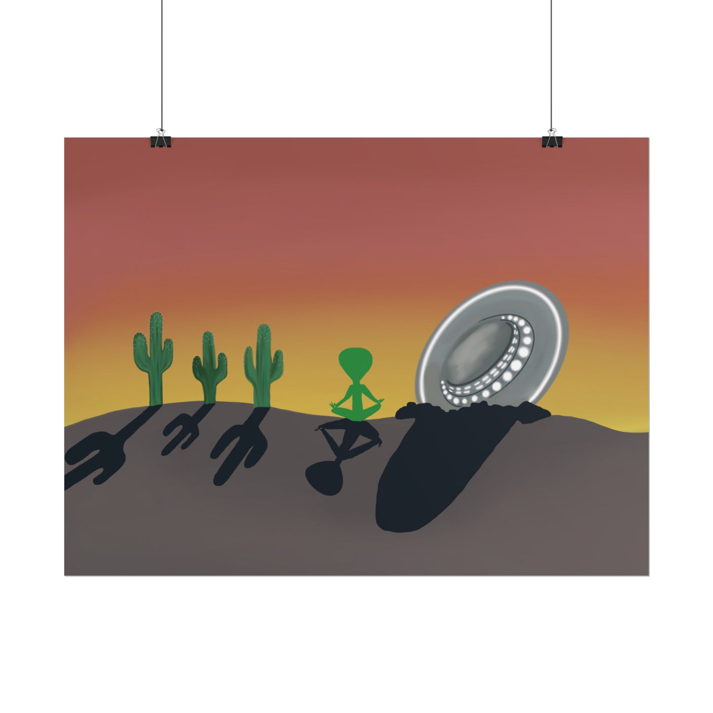 MeditAlien Rolled Print