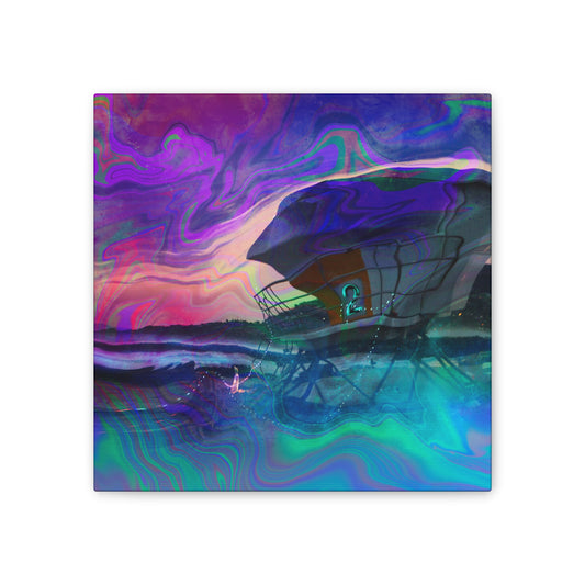Fear and Loathing OB Canvas Print — Vibrant Abstract Seaside Wall Art