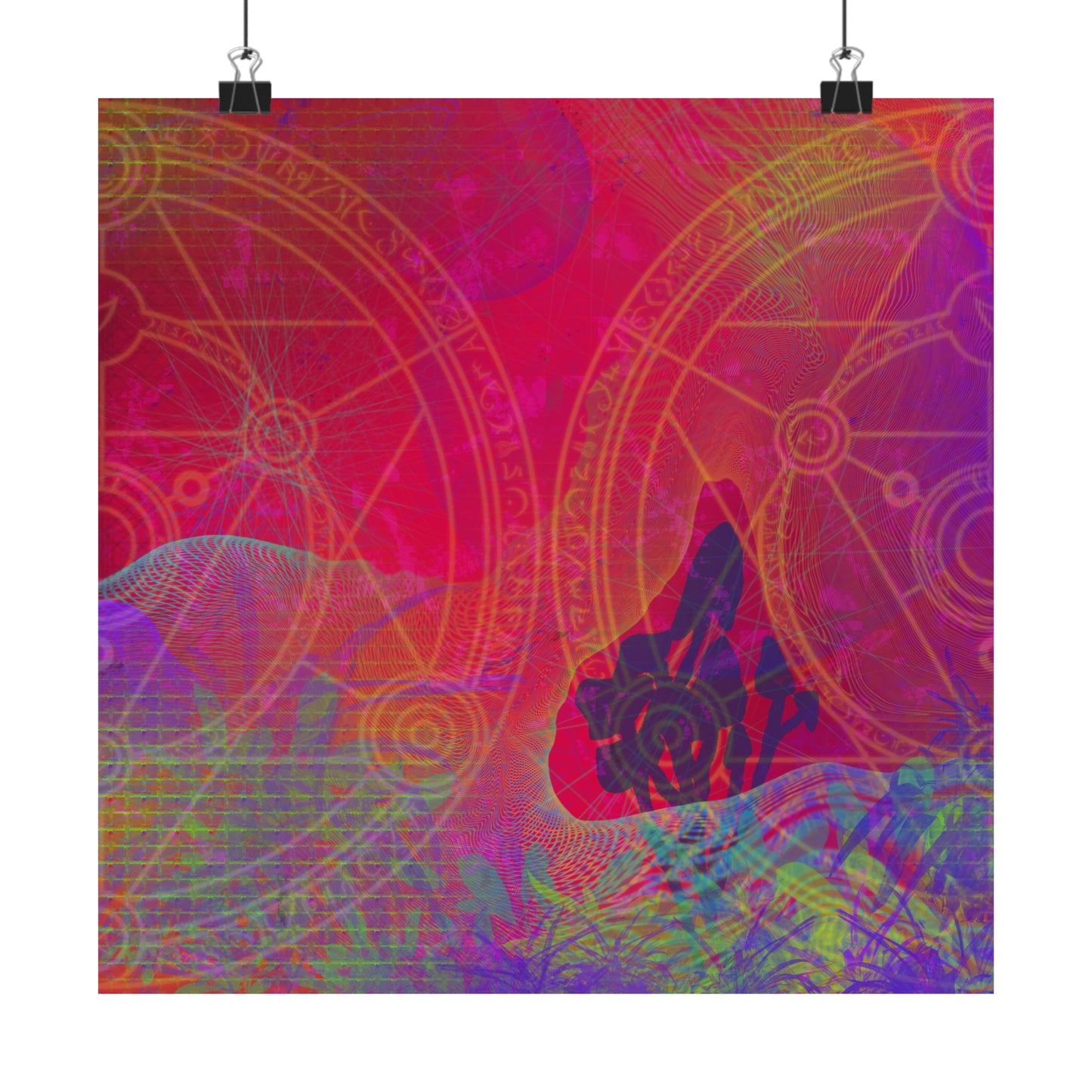 Psychedelic Sunrise Rolled Print