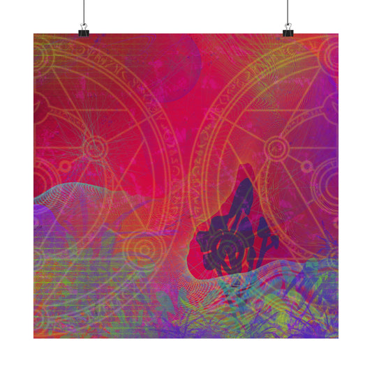 Psychedelic Sunrise Rolled Print